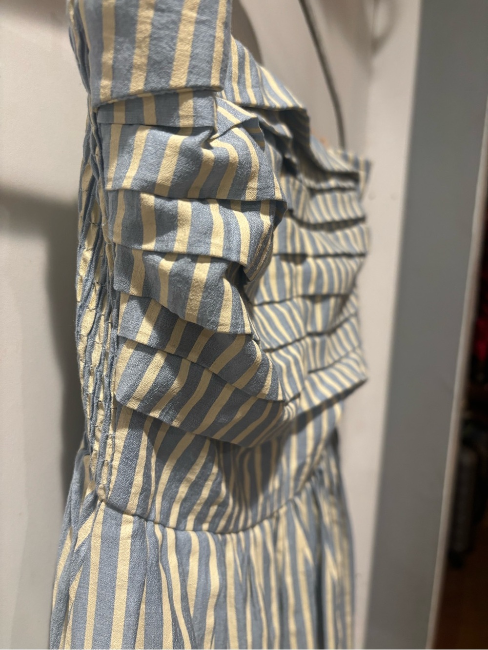 By Together Striped Strapless Tube Maxi Dress in Blue and Cream - Picture 7 of 12
